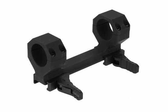 American Defense 30mm DELTA QD scope mount features dual glove-friendly locking levers. Black anodized finish
